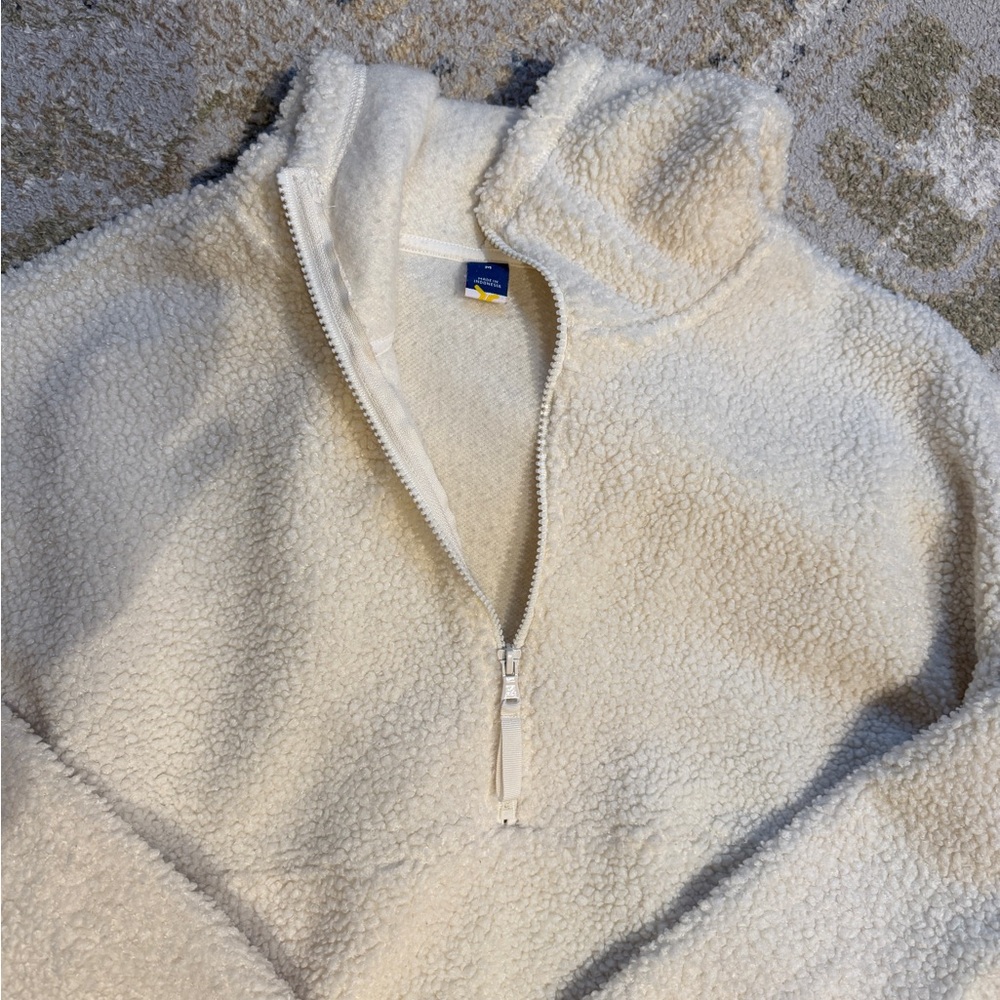Old Navy Cream Fleece with Hood - Picture 2 of 3